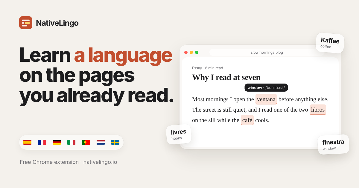 NativeLingo: learn a language